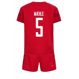 Danmark Joakim Maehle #5 Hemmakläder Barn VM 2022 Kortärmad (+ Korta byxor)